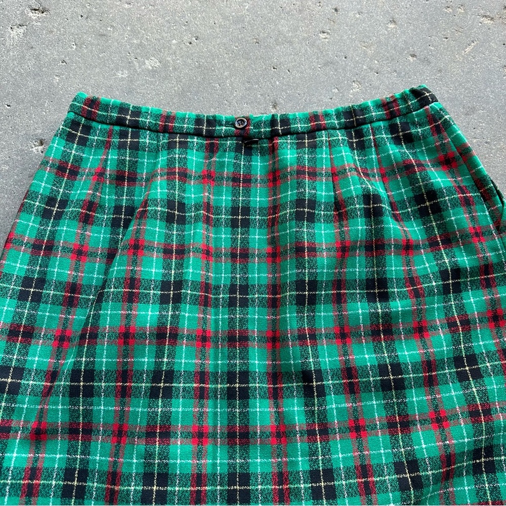 Pendleton 100% Wool Tartan Plaid Midi Skirt Size 16 Made in USA - Picture 8 of 10
